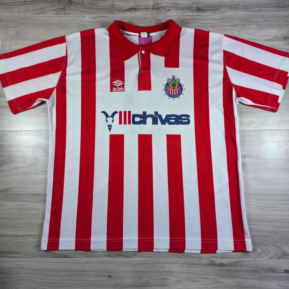 Vintage Chivas Guadalajara DeSoto 80s 90s Liga MX Soccer Grail Jersey